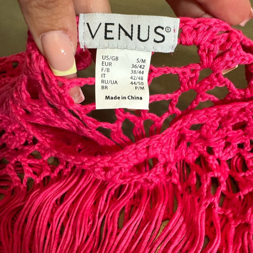 Venus Pink Crochet Swim Cover-Up - Picture 6 of 7
